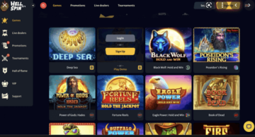 best hell spin casino games