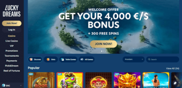 luck dreams casino website